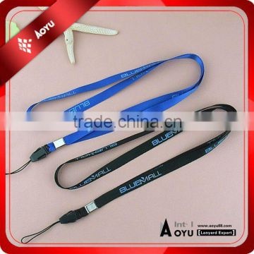 mobile phone neck strap lanyard with silk screen printing