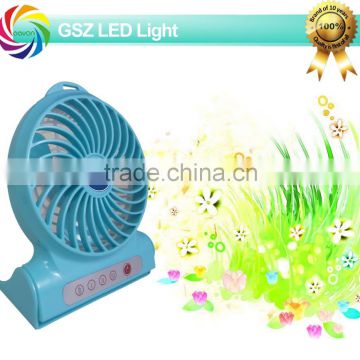 GSZ 3W small rechargebale portable usb windmill mini electrical fan