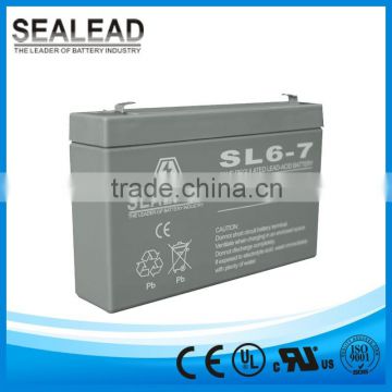 china supplier battery gel battery 6V 7.0Ah battery with OEM service