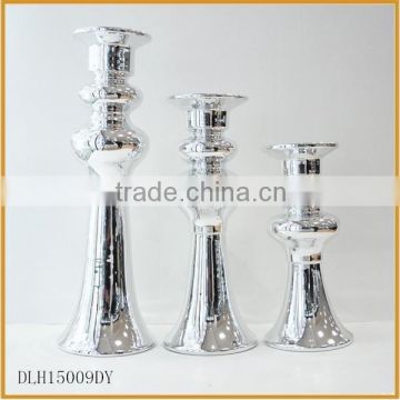 high quality silver ceramic standing candlestick holders decorative