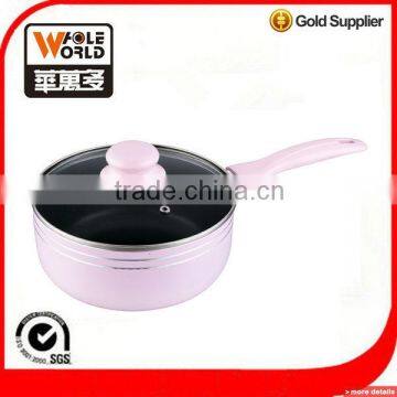 Colorful No-Stick aluminum MILK POT with handle