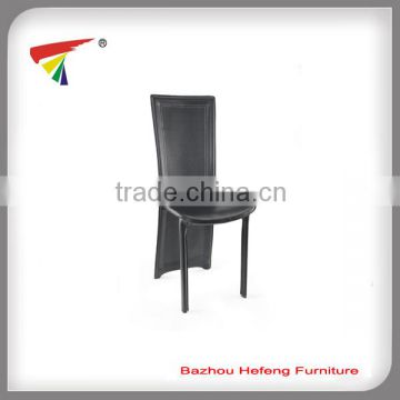 modern style 2 chairs, made of metal tube with pvc leather
