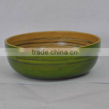 Spun bamboo bowl