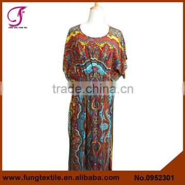 0952301 Women Long Design Cotton Long Kaftan