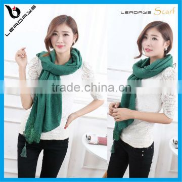 butterfly tassel plain color most popular cute scarf cotton