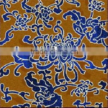 Printed nylon carpet blue chinese star traditional pattern
