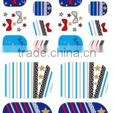 2016 fashionable custom decorate toe nail sticker