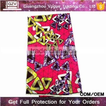 Vogue african wax cloth 100% cotton african wax print fabric wholesale
