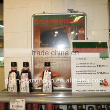 10" Supermarket video poster advertising displayer