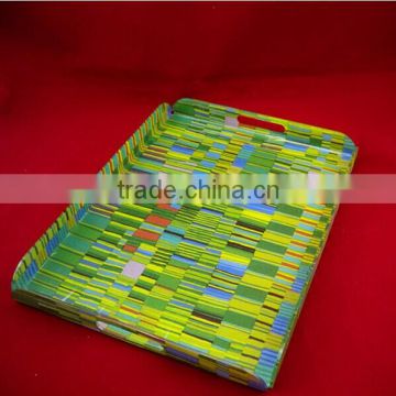 Colorful plastic tray hotel serving tray