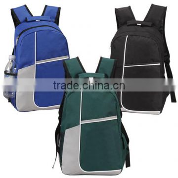 Functional Polyester School Backpack Bag w/ Padded Back Panel