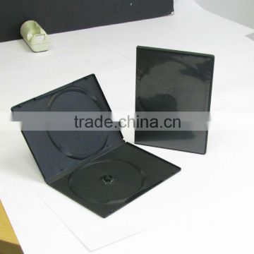 9mm Plastic Black Double Disk Slim DVD Case