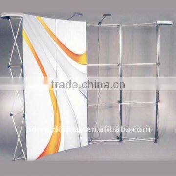 3*3 3*4 curved or straight display rack metal pop up stand