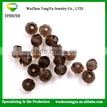 factory supplies Natural Smoky Quartz Faceted Round beads