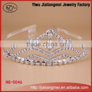 Wholesale Bridal Wedding Sliver Crystal Rhinestone crown Tiara