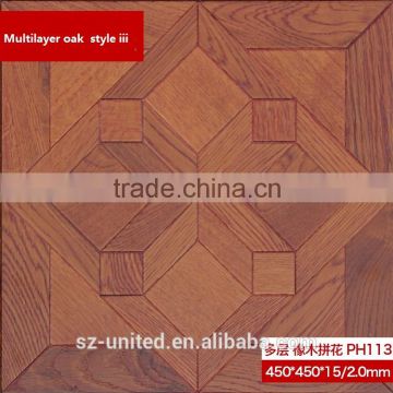 Oak multilayer style parquet wood flooring