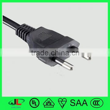 KTL flat electrical cable Korea standard 2 pin AC male power plug