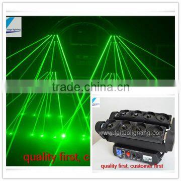 8 eyes 10w led beam moving head green spider laser light