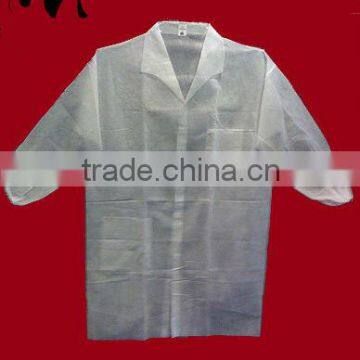 non-woven white lab coat