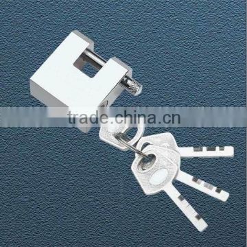 rectangle chrome-plated iron padlock