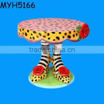 Party Decorative High Heels Cake Stand with Red Roses and Striped Socks