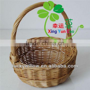 delicate small cheap wicker basket with handle wholesale