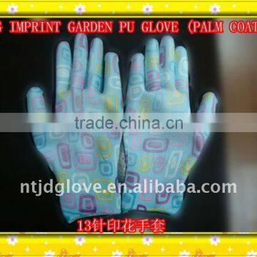 13G IMPRINT GARDEN PU GLOVE ( PALM COATED)