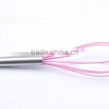 548-9C SILICONE EGGBEATER WITH STAINLESS STEEL HANDLE ,HIGH QUALITY EASY-CLEAN EGGBEATER,