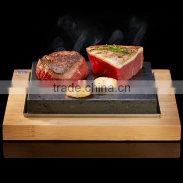 2017 Bamboo rectangular barbecue tray with groove