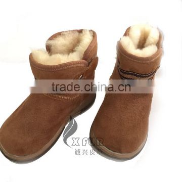 CX-SHOES-03 Cheap Genuine Sheared Sheep Skin Shoes For Babies