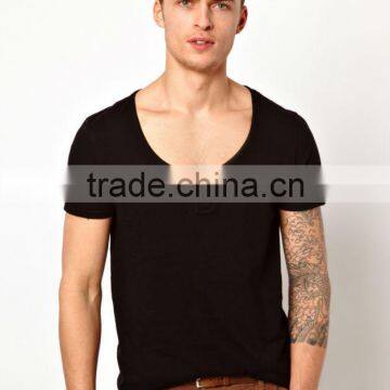 scoop neck men's black tee shirts