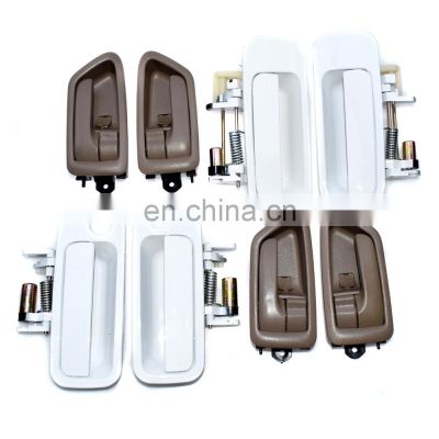 Free Shipping!Fit For 1997-2001 Toyota Camry White Outside Tan Inside Door Handle Set 8Pcs