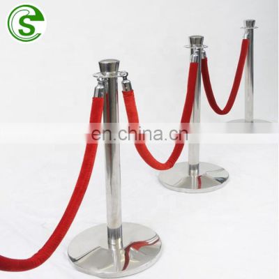 Exhibition Barrier Stanchion with Rope Crowd Control Rope Stanchion