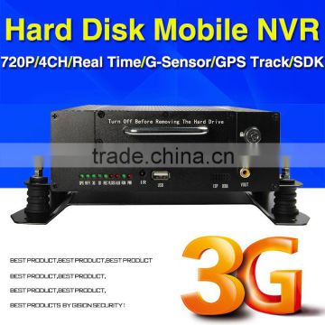 720P MNVR, H.264, 3G Mobile NVR,Real time Video Monitor ,GPS Track,IO,G-sensor,Support iPhone , Android Phone