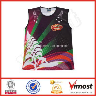 Round Neck Customized Sublimation Running Singlet of 2022