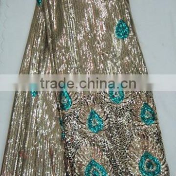 high quality 100% italy design j395-2 sequins african net lace