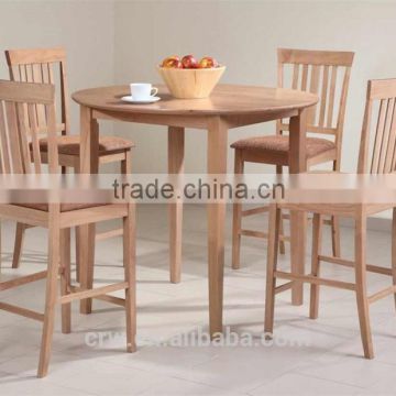 DT-4074 Contemporary Bar Height Wooden Counter Dining Table and Chair