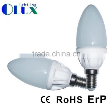 400lm C37 Led Candle Bulb,5w Ceramic Shell Led Candle Light Bulb,E14 Led Candle Light