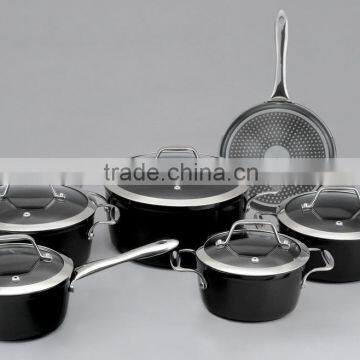 11pcs Promotion Casting Aluminum Like kitchen induction bottom avaliable Xylan coating - Casting/press/draw/hard anodized