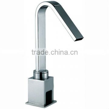 Luxury Brass Automatic Sensor Faucet, Square Model Sensor Tap For Cold Water Only, Chrome Finishing and Deck Mounted