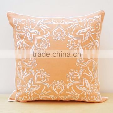 Embroidered Decorative Pillow Cover With Abstract Design