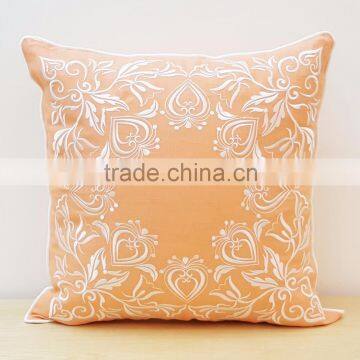 Embroidered Decorative Pillow Cover With Abstract Design