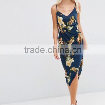 2016 High Brand Quality Sexy Summer Floral Printed Women Dresses For Casual