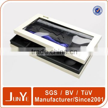 lid and tray velvet EVA transparent PVC window packaging box