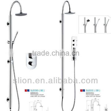 Luxury Brass Bath Shower Mixer Dual Handle Thermostatic Shower Mixer Taps