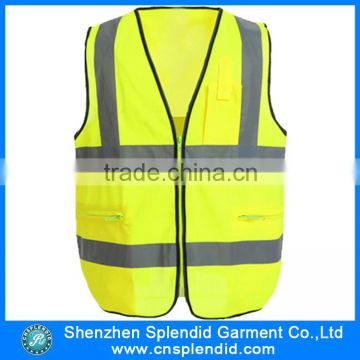 Best selling cheap yellow polyester reflective safety vest