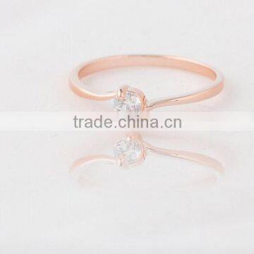 The Only Stone Finger Ring Rose Gold Plated Finger Ring Lucky Finger Ring Fashion Jewelry