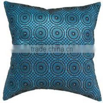 16x16 inch Blue Circular Twinkle Checkered Throw Pillow Cover