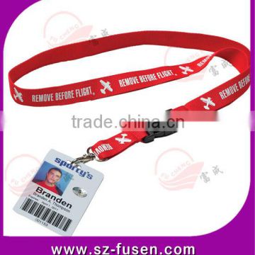 2016 new fashion Free Sample promotional polyester lanyard with clear plastic ID card holder