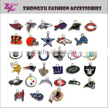 new high quality silver and gold plated custom NFL charm